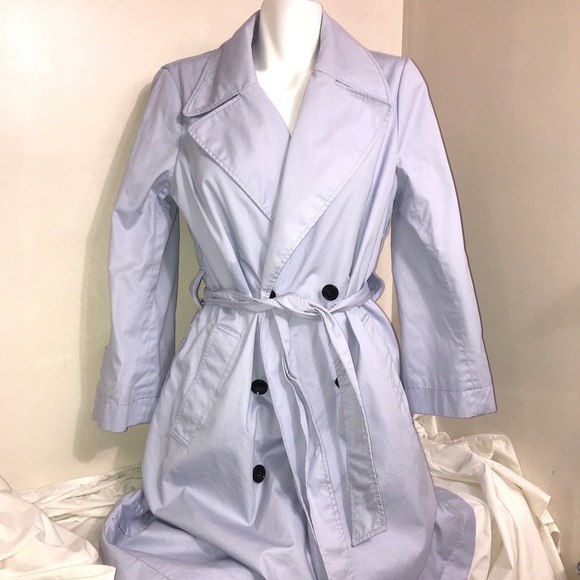 Banana Republic Periwinkle Blue Midi Trench Coat - Picture 12 of 14